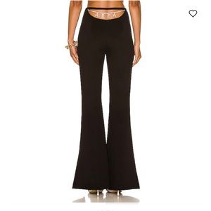 Area high waist nameplate pant